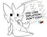 Rating: s
ID: 4920666
Date: 2024-07-15 14:28:05 -0400
Status: active
Score: 212
ambiguous_gender anthro argentina belly boy_kisser_(meme) catedging graph humor inflation_(economics) mammal meme number silly_cat_(mauzymice) smug smug_face solo teasing text venezuela post #4920666