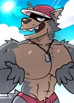 Rating: s
ID: 5347523
Date: 2025-02-02 18:15:43 -0500
Status: active
Score: 52
2024 anthro baseball_cap beastars big_pecs canid canine canis clothed clothing countershade_face countershade_fur countershade_torso countershading dog_tags ear_piercing fur glistening_pecs hat hat_over_eye headgear headwear hi_res janjauwu jewelry legoshi_(beastars) looking_at_viewer male mammal multicolored_body multicolored_fur muscular muscular_anthro muscular_male necklace nipples notched_ear open_mouth pecs piercing red_clothing red_speedo red_swimwear sky smile solo speedo sun swimwear tan_body tan_countershading topless two_tone_body two_tone_fur wolf post #5347523