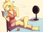 Rating: s
ID: 3344184
Date: 2022-05-20 10:28:36 -0400
Status: active
Score: 42
2022 5_fingers 5_toes animal_crossing anthro barefoot beverage blush blush_stickers bodily_fluids book bottomwear breasts butt canid canine canis cleavage clothed clothing describing_temperature desk dialogue digital_media_(artwork) domestic_dog electric_fan english_text feet feet_on_desk female fingers foot_focus foot_on_table fur furniture hi_res howsplendid humanoid_feet isabelle_(animal_crossing) looking_at_viewer mammal nintendo open_clothing open_shirt open_topwear plantigrade reading shih_tzu shirt shorts simple_background sitting soles solo sweat table text toes topwear toy_dog yellow_body yellow_fur post #3344184
