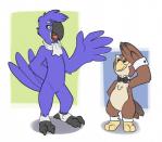 Rating: s
ID: 1068378
Date: 2016-12-04 11:12:41 -0500
Status: active
Score: 11
anthro avian beak bird blueballs bow_(feature) bow_tie chippendales duo featureless_crotch gesture hand_behind_back hyacinth_macaw macaw male mostly_nude neotropical_parrot owl parrot salute shirt_collar shirt_cuffs size_difference spats standing true_parrot winged_arms wings post #1068378