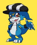 Rating: s
ID: 5498029
Date: 2025-04-11 23:07:01 -0400
Status: active
Score: 11
absurd_res accessory bandai_namco blue_body cel_shading claws clothing digimon digimon_(species) fangs hat headgear headwear hi_res male markings red_eyes shaded simple_background sinfrou solo tail teeth veemon white_markings yellow_background yellow_markings zigzag_mouth post #5498029