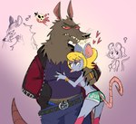 Rating: s
ID: 2822771
Date: 2021-07-09 17:38:06 -0400
Status: active
Score: 64
anthro belt blonde_hair bottomwear bra bracelet brown_body brown_fur buckteeth cchilab clothing duo female female_symbol fur gender_symbol gradient_background grey_body grey_fur hair hand_on_back heart_symbol hotpants hug i_will_now_buy_your_game_meme jewelry looking_at_viewer male male_symbol mammal murid murine pants rat ring rodent sagging_pants scruffy sharp_teeth shirt shorts simple_background size_difference smile standing symbol teeth topwear underwear post #2822771