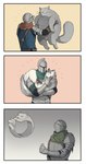 Rating: s
ID: 5660763
Date: 2025-06-22 15:55:35 -0400
Status: pending
Score: 0
alvina ambiguous_gender armor ashen_one bearer_of_the_curse chosen_undead clothing comic dark_souls digital_media_(artwork) domestic_cat duo felid feline felis female feral fromsoftware fur handwear headgear helmet hi_res holding_another human knight mammal noru0217 simple_background size_difference standing sweet_shalquoir tail warrior post #5660763
