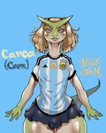 Rating: s
ID: 5606877
Date: 2025-05-29 13:06:32 -0400
Status: active
Score: 9
abelisaurid anthro argentina big_butt blonde_hair blue_eyes bottomwear breasts butt carca_(nihilishn) carnotaurus clothing dinosaur femboy football_jersey green_body green_scales hair hi_res horn light_body light_scales long_neck male miniskirt nihilishn prehistoric_species reptile scales scalie sharp_teeth skirt small_breasts small_hands soccer_jersey soccer_uniform solo sportswear teeth theropod thick_thighs uniform wide_hips post #5606877