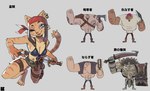 Rating: s
ID: 5531473
Date: 2025-04-26 11:24:09 -0400
Status: active
Score: 24
absurd_res accessory anthro armor axe belt belt_buckle belt_pouch black_bikini_top blue_eyes boots bottomwear breasts brown_hair buckle cat_bandit_(el-k) clothing club_(weapon) duo ear_piercing el-k felid feline female footwear fur hair headband hi_res human leg_pouch legband male mammal melee_weapon one_eye_closed orange_body orange_fur pants piercing red_headband scabbard shield shirt shoes shorts sword tail top_heavy topwear vest weapon post #5531473
