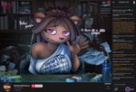 Rating: s
ID: 5646020
Date: 2025-06-16 10:30:27 -0400
Status: active
Score: 17
anthro bear big_breasts bombay_(artist) bra breasts clothed clothing digital_media_(artwork) dreadlocks english_text female frenlivet_(bombay) gesture greeting hi_res large_shirt livestream looking_at_viewer mammal nervous_smile solo stream_chat text underwear waving waving_at_viewer post #5646020