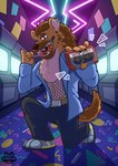 Rating: s
ID: 4924614
Date: 2024-07-17 10:48:20 -0400
Status: active
Score: 4
1990s_theme anthro arcade arcade_machine backlighting bottomwear brown_body brown_fur candy cel_shading chest_tuft clothed clothing colorful_theme dark_snout denim denim_bottomwear denim_clothing denim_jacket denim_topwear dessert digital_media_(artwork) fishnet_clothing food fur gift hair hi_res holding_object hyena jacket jeans kneeling light lighting lollipop long_hair looking_at_viewer luhrak male mammal neon neon_lights on_ground open_mouth open_smile pants paw_shoes raised_finger raised_pinky rimlight round_ears shaded showing_chest simple_shading smile smirk solo spots spotted_hyena tail teeth teeth_showing text tongue topwear tuft post #4924614