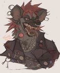 Rating: s
ID: 5652885
Date: 2025-06-19 06:19:12 -0400
Status: active
Score: 4
2025 alternative_fashion anthro bust_portrait clothed clothing colored_sketch dated ear_piercing ear_ring eyebrow_piercing facial_piercing famir fangs front_view fur gauged_ear grey_body grey_fur hair hyena male mammal multiple_piercings open_mouth piercing portrait punk red_hair ring_piercing signature simple_background sketch solo teeth tongue tongue_out tongue_piercing tongue_stud white_background post #5652885