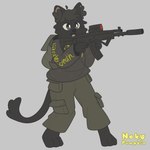 Rating: s
ID: 4800690
Date: 2024-05-22 19:32:22 -0400
Status: active
Score: 14
1:1 absurd_res ak-12 andy_(nekopumpkin) anthro black_body black_fur black_nose bottomwear cargo_pants clothing domestic_cat escape_from_tarkov felid feline felis fur hi_res hoodie male mammal nekopumpkin open_mouth pants scav solo topwear post #4800690
