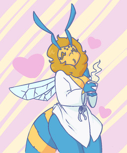 Rating: s
ID: 5763720
Date: 2025-08-07 22:32:04 -0400
Status: active
Score: 4
3_fingers acacia_(thrussywizard) antennae_(anatomy) anthro arthropod arthropod_abdomen bee blue_body breasts cleavage clothed clothing container cup eyelashes female fingers hair heart_symbol holding_container holding_cup holding_object hymenopteran insect invertebrate_proboscis mane mane_hair multicolored_body ocellis off_shoulder pointy_nose proboscis_(anatomy) robe slightly_chubby slightly_chubby_female solo steam stripes thick_eyelashes thrussywizard two_tone_body yellow_body post #5763720
