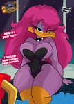 Rating: s
ID: 2655848
Date: 2021-03-16 00:04:36 -0400
Status: active
Score: 67
2021 absurd_res anatid anseriform anthro avian bedroom_eyes big_breasts bird breasts cleavage clothed clothing collar curvy_figure dialogue duck english_text female hi_res hot_tub hourglass_figure huge_breasts inkit89 leotard looking_at_viewer margot_mallard narrowed_eyes non-mammal_breasts one-piece_swimsuit purple_body seductive sitting solo spiked_collar spikes swimwear talking_to_viewer text thick_thighs tiny_toon_adventures voluptuous warner_brothers wide_hips post #2655848