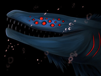 Rating: s
ID: 5655071
Date: 2025-06-20 06:25:32 -0400
Status: active
Score: 7
ambiguous_gender aquatic_dragon black_background blue_body bubble dragon feral gills imperatorcaesar jewish_mythology leviathan marine multi_eye mythological_creature mythological_marine mythological_scalie mythology open_mouth red_eyes scalie sharp_teeth simple_background solo teeth post #5655071