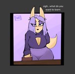 Rating: s
ID: 5378242
Date: 2025-02-16 20:47:30 -0500
Status: active
Score: 54
alternate_species alternative_fashion anthro big_breasts bottomwear breasts canid canine cleavage cleavage_cutout clothed clothing cutout duolingo english_text eyeshadow female fur furrification goth hair hair_over_eye hi_res lily_(duolingo) looking_at_viewer makeup mammal pants purple_eyeshadow purple_hair solo sweater tan_body tan_fur text topwear translucent translucent_hair turtleneck wide_hips woomi_e yoga_pants post #5378242