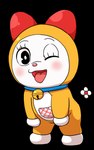 Rating: s
ID: 5071628
Date: 2024-09-24 14:52:06 -0400
Status: active
Score: 4
absurd_res alpha_channel anthro bell bell_collar blush bow_ribbon collar doraemon dorami eyelashes feet female flower_tail hi_res machine one_eye_closed red_bow red_ribbon robot snout solo stripes tongue tongue_out translucent white_face white_feet white_hands witchuus yellow_body post #5071628