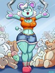 Rating: s
ID: 5122947
Date: 2024-10-18 03:31:23 -0400
Status: active
Score: 32
2023 animate_inanimate anthro artist_name bear belt big_breasts black_nose blue_bottomwear blue_clothing blue_cutoffs blue_shorts bottomwear bow_tie breasts brown_belt claw_machine cleavage clothed clothing crop_top cute_fangs denim denim_bottomwear denim_clothing denim_shorts dialogue digital_media_(artwork) english_text eyebrow_through_hair eyebrows eyelashes fangs female footwear front_view full-length_portrait hair heart_symbol hi_res living_plushie looking_at_viewer mammal medium_hair midriff misa_(sketchfins) mitten_hands orange_clothing orange_crop_top orange_shirt orange_topwear pink_eyes pink_tongue plushie portrait red_bow_tie red_clothing red_footwear red_shoes seam_(sewing) shaded shirt shoes shorts sketchfins soft_shading solo standing tail talking_to_viewer teal_body teddy_bear teeth text thick_thighs tongue topwear translucent translucent_hair white_hair wide_hips post #5122947