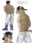 Rating: s
ID: 3597474
Date: 2022-09-30 12:53:18 -0400
Status: active
Score: 183
2022 abs absurd_res anthro barazoku blue_eyes bottomwear butt clothed clothing cougar countershading felid feline footwear fur hat headgear headwear hi_res male mammal mascot mexican_pacific_league muscular muscular_anthro muscular_male nipples pants pecs rofu_kagazaki shirtless shoes smile sneakers solo sportswear topless yaco_puma yaco_puma_striptease yaquis_de_obregon post #3597474