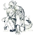 Rating: s
ID: 4117183
Date: 2023-06-18 02:26:35 -0400
Status: active
Score: 11
animal_humanoid antlers asian_mythology bodily_fluids candle chinese_mythology clothed clothing dragon dragon_humanoid dress duo east_asian_mythology female feral footwear greyscale grin hair horn humanoid jidiao mammal monochrome mustelid mythological_creature mythological_scalie mythology otter otter_spirit_(touhou) prehensile_tail reptile reptile_humanoid scalie scalie_humanoid sharp_teeth shell short_hair smile socks space_zin sweat tail teeth touhou turtle_humanoid wraps yachie_kicchou post #4117183