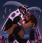 Rating: s
ID: 5420962
Date: 2025-03-08 20:31:13 -0500
Status: active
Score: 28
absurd_res ambiguous_gender anthro arthropod back_wings black_body black_skin brown_body brown_hair brown_skin carrying_another carrying_partner clothing cryptid duo female female/ambiguous hair hi_res hug human insect interspecies lepidopteran love mammal monster moth mothman pajamas romantic romantic_couple svarta_nackros teratophilia wings post #5420962
