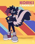 Rating: s
ID: 3269805
Date: 2022-04-09 22:43:27 -0400
Status: active
Score: 13
2020 4:5 5_fingers abstract_background ambiguous_gender anthro blue_eyes bottomwear brown_eyes bunnyshaped claws clothed clothing denim denim_bottomwear denim_clothing ear_piercing fingers footwear front_view fully_clothed fur grey_body grey_fur hair heterochromia hi_res jacket jeans korki_(bunnyshaped) mammal mephitid pants piercing shoes skunk solo standing text topwear watermark post #3269805