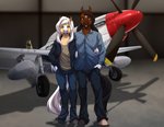 Rating: s
ID: 2577494
Date: 2021-01-18 20:47:43 -0500
Status: active
Score: 9
2021 aircraft airplane anthro blue_eyes breasts brown_hair clothed clothing digital_media_(artwork) duo equid equine eyebrows eyelashes female fingers hair hangar hooves horse lapres male mammal p-51 smile vehicle white_hair post #2577494