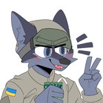 Rating: s
ID: 5325184
Date: 2025-01-23 05:18:15 -0500
Status: active
Score: 2
anthro army_uniform cheek_blush digital_drawing_(artwork) digital_media_(artwork) eyebrows_through_hat flag flag_print gesture grey_body hand_gesture kaucus male v_sign post #5325184