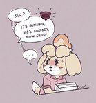 Rating: s
ID: 2380821
Date: 2020-08-22 13:34:19 -0400
Status: active
Score: 31
2020 animal_crossing anthro blush blush_stickers bodily_fluids brown_body brown_fur canid canine canis cavitees clothed clothing dipstick_tail domestic_dog ellipsis english_text female fur isabelle_(animal_crossing) mammal markings multicolored_tail nintendo raccoon_dog simple_background solo speech_bubble sweat sweatdrop tail tail_markings tanuki text tom_nook_(animal_crossing) post #2380821