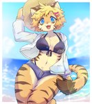 Rating: s
ID: 3477131
Date: 2022-07-30 19:09:22 -0400
Status: active
Score: 71
2022 alternative_fashion anthro bikini bikini_top blonde_hair blue_eyes bottomwear breasts brown_body brown_fur clothed clothing cute_fangs denim denim_bottomwear denim_clothing denim_shorts digital_media_(artwork) fangs felid female female_anthro fuo_(hanadaiteol) fur gyaru hair hanadaiteol hat headgear headwear hi_res hoodie j-fashion kemono looking_at_viewer mammal multicolored_body multicolored_fur multicolored_tail navel open_mouth pantherine portrait short_hair shorts solo swimwear swimwear_under_clothing tail teeth three-quarter_portrait tiger tongue topwear two-piece_swimsuit white_body white_fur yellow_body yellow_fur post #3477131