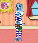 Rating: s
ID: 3678281
Date: 2022-11-08 06:18:26 -0500
Status: active
Score: 25
3_toes anthro anthrofied barefoot baseboard blue's_clues blue_(blue's_clues) blue_body blue_eyes blue_fur blue_tail buttercollie canid canine canis clothing domestic_dog eyewear feet female fur glasses holding_object holding_plushie inside leg_warmers legwear long_sleeves magenta_(blue's_clues) mammal nickelodeon orange_wall picture_frame pink_body pink_fur plushie red_curtains solo standing steve_(blue's_clues) tail teddy_bear toes tongue tongue_out wall_(structure) window window_curtains post #3678281