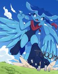 Rating: s
ID: 4974113
Date: 2024-08-09 07:36:27 -0400
Status: active
Score: 42
2024 3_fingers 3_toes 4_ears absurd_res anthro avali avian black_claws blue_body blue_ears blue_feathers blue_legs blue_sclera blue_wings city claws cloud crush destruction feathered_wings feathers feet feishiko fingers foot_crush grass hi_res listrymistery macro macro_anthro macro_male male male_(lore) multi_ear onomatopoeia open_mouth plant red_scarf scarf sky solo sound_effects standing stepping text thoom toes winged_arms wings post #4974113