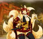 Rating: s
ID: 1037896
Date: 2016-11-01 21:01:14 -0400
Status: active
Score: 38
2016 accessory anthro asian_clothing bell bottomwear breasts canid canine cleavage clothed clothing east_asian_clothing female fox hair_accessory hairpin incense japanese_clothing kimono mammal melee_weapon miniskirt multi_tail open_mouth pipe rinkai shinto_shrine shrine skirt smoke smoking_pipe sword tail tongue torii weapon post #1037896