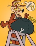 Rating: s
ID: 5100121
Date: 2024-10-07 14:17:33 -0400
Status: active
Score: 24
2024 absurd_res anthro belly big_belly bwomp canid canine canis clothing coyote fur hi_res ladder looney_tunes low-angle_view male mammal obese obese_anthro obese_male on_ladder overalls overalls_only overweight overweight_anthro overweight_male remmyfox solo sound_effects standing text thought_bubble tongue tongue_out tools warner_brothers wile_e._coyote wrench post #5100121