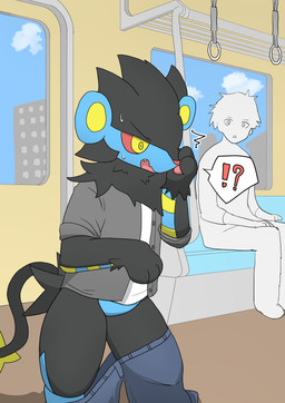 Rating: s
ID: 5686217
Date: 2025-07-04 16:30:39 -0400
Status: active
Score: 23
2024 absurd_res after_transformation ambiguous_gender anthro biped black_body blue_body blue_countershading bodily_fluids bottomwear bottomwear_around_legs chair clothed clothing clothing_around_legs colored countershade_arms countershade_torso countershading duo featureless_crotch furniture generation_4_pokemon hand_to_face handpaw hi_res implied_transformation interrobang japanese_description leg_markings legs_together luxray markings nintendo on_chair open_mouth pants pants_around_legs partially_clothed pawpads paws pink_pawpads pokemon pokemon_(species) pokemorph portrait public_transportation pupils red_sclera root_doggie semi-anthro shocked sitting sitting_on_chair snout socks_(marking) solo_focus speech_bubble spread_legs spreading standing sweat tail three-quarter_portrait topwear transformation yellow_eyes yellow_inner_ear yellow_markings yellow_pupils post #5686217
