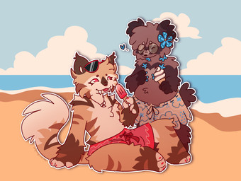 Rating: s
ID: 5669801
Date: 2025-06-26 21:06:18 -0400
Status: active
Score: 2
accessory anthro beach bear bottomwear brown_body brown_fur canid canine cheek_tuft chest_tuft clothing dessert duo eyewear eyewear_on_head facial_tuft fangs felid flower flower_in_hair fluffy fluffy_tail food fur grass_skirt hair hair_accessory heart_(marking) hi_res hibiscus hybrid ice_cream jewelry lei male male/male mammal markings necklace pantherine plant popsicle raccoon_dog sharktooth_necklace skirt slightlycoldtea stripes sunglasses sunglasses_on_head swimming_trunks swimwear tail tan_body tan_fur tanuki teeth tiger tuft post #5669801