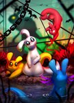Rating: s
ID: 5647961
Date: 2025-06-17 04:24:30 -0400
Status: active
Score: 21
ambient_bat ambiguous_gender beady_eyes bloominglynx blue_body blurred_background chain felid feral gastropod group hi_res hybrid mammal mollusk rain_world red_body slug videocult water white_body yellow_body post #5647961