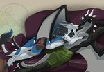 Rating: s
ID: 3984639
Date: 2023-04-10 18:04:01 -0400
Status: active
Score: 13
2022 4_fingers 4_toes absurd_res anthro black_body black_clothing black_fur black_hair black_scales black_tail_tuft black_underwear blue_body blue_claws blue_eyes blue_fur blue_hair blue_tail_tuft claws clothed clothing detailed digital_media_(artwork) dragon duo eran_morkon eye_contact feet fingers fur furniture green_clothing green_underwear grey_body grey_fur grey_scales grey_wings hair hands_behind_head happy hi_res horn inside living_room looking_at_another lying lying_on_another lying_on_sofa male male/male mane markings membrane_(anatomy) membranous_wings multicolored_body multicolored_fur mythological_creature mythological_scalie mythology omez on_back on_sofa partially_clothed purple_sofa scales scalie sergal shaded simple_shading smile sofa spread_wings tail tail_tuft toes tuft underwear watermark white_body white_claws white_fur white_horn wings post #3984639