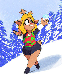Rating: s
ID: 5698572
Date: 2025-07-10 01:59:05 -0400
Status: active
Score: 30
2022 4_fingers absurd_res anthro antlers blonde_hair bottomwear breasts checkered checkered_clothing checkered_topwear checkered_vest clothed clothed_anthro clothed_female clothing cloudidoodles day deer deltarune digital_media_(artwork) eyebrows female female_anthro fingers fur hair hi_res horn looking_up mammal new_world_deer noelle_holiday outside pattern_clothing pattern_topwear pattern_vest plant red_nose reindeer skirt sky snow snowflake solo tail tan_antlers tan_body tan_ears tan_fur tan_tail teeth topwear tree undertale_(series) vest walking post #5698572