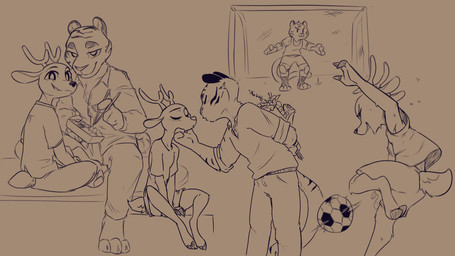 Rating: s
ID: 3092289
Date: 2021-12-27 03:06:25 -0500
Status: active
Score: 54
16:9 2021 4k >:3 absurd_res anthro antlers ball barefoot biped blush bodily_fluids bottomwear bouquet brown_background cameron_(zootopia_fan_character) chopsticks clothed clothing crossed_legs deer disney duo eyes_closed fan_character feet felid food furgonomics half-closed_eyes hi_res holding_chin holding_object horn imminent_kiss ittybittykittytittys jamie_(zootopia_fan_character) kick knee_pads looking_at_viewer male mammal monochrome motion_lines multiple_images narrowed_eyes open_mouth open_smile pantherine pants scut_tail shirt short_tail shorts simple_background sitting smile soccer soccer_ball sport standing sweat t-shirt tail tail_clothing tiger topwear widescreen zootopia post #3092289