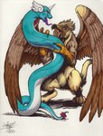 Rating: s
ID: 4552441
Date: 2024-01-23 10:15:30 -0500
Status: active
Score: 21
avian avian_feet beak blue_body brown_body cheek_markings countershading dragonair duo facial_markings fan_character feathered_crest feathered_wings feathers female feral fight gem generation_1_pokemon green_eyes gryphon gwini_(gyro) head_crest head_markings hi_res horn markings mask_(marking) mythological_avian mythological_creature mythology nintendo paws pegasus316 pokemon pokemon_(species) quadruped red_markings serilde serpentine tail tail_tuft tuft unicorn_horn white_body wings yellow_body yellow_eyes post #4552441
