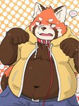 Rating: s
ID: 4295434
Date: 2023-09-16 15:44:53 -0400
Status: active
Score: 19
2023 ailurid anthro belly blush bottomwear brown_body clothing collar first_person_view hoodie humanoid_hands kemono kotadash leash leashing_pov male mammal moobs navel orange_body overweight overweight_male pants red_panda solo topwear post #4295434