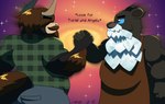 Rating: s
ID: 5650171
Date: 2025-06-18 01:27:38 -0400
Status: pending
Score: 0
2_horns absurd_res anthro apron apron_only bear black_body black_fur blue_eyes bottomwear bovid bovine brown_hair cattle clothing denim denim_bottomwear denim_clothing dirtymac dragon duo fur gesture green_clothing green_shirt green_topwear hair handshake hi_res horn hybrid jeans mac-daddy male mammal mythological_creature mythological_scalie mythology pants scalie shirt topwear post #5650171