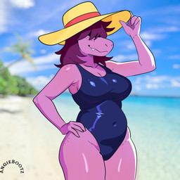 Rating: s
ID: 5660098
Date: 2025-06-22 10:56:30 -0400
Status: active
Score: 98
1:1 2025 absurd_res angiebootz anthro beach_background biped blue_one-piece_swimsuit blue_sky breasts clothing deltarune depth_of_field digital_drawing_(artwork) digital_media_(artwork) female freckles hair hair_over_eye hi_res magenta_hair navel navel_outline nipples non-mammal_breasts non-mammal_navel non-mammal_nipples one-piece_swimsuit outside photo_background photography_(artwork) portrait pose purple_body reptile scalie sky snaggle_tooth solo summer_hat susie_(deltarune) swimwear thick_thighs three-quarter_portrait three-quarter_view undertale_(series) wide_hips post #5660098