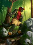 Rating: s
ID: 4810097
Date: 2024-05-27 05:05:42 -0400
Status: active
Score: 32
abs absurd_res accessory anthro armpit_hair backpack bag belt black_body bodily_fluids body_hair bulge chest_hair chest_tuft claws clothing dinosaur feathers footwear forest forest_background furgonomics hat headgear headwear hi_res hiking jack_the_dragon looking_at_viewer male muscular muscular_male nature nature_background nipples offering_hand plant prehistoric_species red_body reptile scalie shoes smile solo sweat sweatdrop tagg tail tail_accessory tail_bag theropod tree tuft tyrannosaurid tyrannosauroid tyrannosaurus tyrannosaurus_rex post #4810097