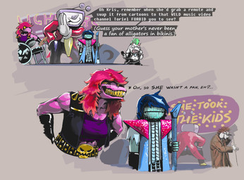 Rating: s
ID: 5676723
Date: 2025-06-30 00:05:31 -0400
Status: pending
Score: 81
alternative_fashion ambiguous_gender anthro athletic athletic_female bodily_fluids concert darkner deltarune drum drum_set electronics female freckles grin group guitar hi_res human kris_(deltarune) lightner male mammal microphone mikelocesterlanders monster musical_instrument percussion_instrument plucked_string_instrument punk ralsei rockstar smile spikes string_instrument susie_(deltarune) sweat sweating_profusely television tenna_(deltarune) twerking undertale_(series) worried post #5676723