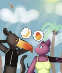 Rating: s
ID: 800945
Date: 2016-01-07 17:15:05 -0500
Status: active
Score: 6
2014 ambiguous_gender anthro aracari avian banana beak bird black_body black_fur blue_eyes clothed clothing cloud dialogue drenmar duo ear_piercing english_text felid female food fruit fur gryphon hybrid jewelry leopard mammal mango_(fruit) markings melanistic mira_(wetchop) mythological_avian mythological_creature mythology necklace open_mouth outside pantherine piercing plant purple_body purple_fur reptile reylin scalie shirt signature sky snake speech_bubble sun tail teeth text topwear toucan tree yellow_eyes post #800945