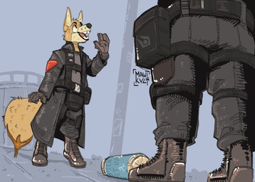 Rating: s
ID: 5586569
Date: 2025-05-20 17:21:45 -0400
Status: active
Score: 11
anthro armor belt belt_pouch boots canid canine clothing duo ears_up footwear fox fox_tail gloves half-life handwear jacket looking_at_another male mammal mawkvlt open_mouth shoes tail teeth teeth_showing tongue tongue_out topwear valve post #5586569