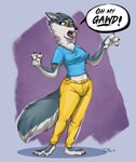 Rating: s
ID: 3110842
Date: 2022-01-07 15:41:10 -0500
Status: active
Score: 77
2021 4_toes anthro barefoot blue_clothing blue_shirt blue_topwear bottomwear breasts canid canine canis claws clothing countershading curvy_figure dialogue digital_media_(artwork) english_text feet female illumination_entertainment looking_away mammal medium_breasts open_mouth pants porsha_crystal shirt signature sing_(movie) solo speech_bubble standing t-shirt teaselbone text toe_claws toes topwear wide_hips wolf yellow_bottomwear yellow_clothing yellow_pants post #3110842