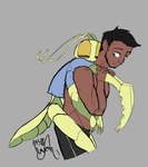 Rating: s
ID: 5601149
Date: 2025-05-26 23:23:31 -0400
Status: active
Score: 19
3_fingers 4_arms andromorph_(lore) antennae_(anatomy) anthro arms_around_waist arthropod arthropod_abdomen athletic athletic_human athletic_male azaan_(wayesh) beard black_hair bottomless bottomless_anthro bottomless_male brown_body clothed clothing daniel_(wayesh) duo exoskeleton facial_hair fingers green_body green_exoskeleton hair hi_res holding_arm human insect larger_human larger_male legs_around_waist male male_anthro male_human mammal mantis multi_arm multi_limb riding_on_back signature size_difference sleeping slim_anthro slim_male smaller_anthro smaller_male topless topless_human topless_male wayesh yellow_body yellow_exoskeleton post #5601149