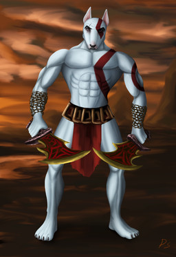 anthro athletic black_nose bull_terrier canine darklordslowpoke dog fur god_of_war kratos looking_at_viewer male mammal muscular scar standing tattoo video_games weapon white_fur
Rating: Safe
Score: 0
User: Darklordslowpoke
Date: June 19, 2018 anthro athletic black_nose bull_terrier canine darklordslowpoke dog fur god_of_war kratos looking_at_viewer male mammal muscular scar standing tattoo video_games weapon white_fur
Rating: Safe
Score: 0
User: Darklordslowpoke
Date: June 19, 2018