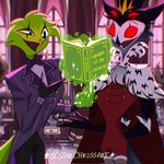 Rating: s
ID: 5004295
Date: 2024-08-23 04:22:20 -0400
Status: active
Score: 168
1:1 2024 4_eyes avian beak bird book bow_tie clothing crown duo duo_(duolingo) duolingo eyebrows fancy_clothing feathers fur green_body green_fur headgear helluva_boss hi_res male mascot multi_eye owl owl_demon prince purple_bow_tie red_eyes royalty starchrissart stolas_(helluva_boss) suit watermark post #5004295