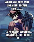 Rating: s
ID: 5549998
Date: 2025-05-05 02:24:06 -0400
Status: active
Score: 12
alternative_fashion anthro artist_name bat-eared_fox bat_wings big_breasts black_clothing black_hair black_legwear black_thigh_highs black_wings boker breasts canid canine clothed clothing digital_media_(artwork) dress emo english_text eyeshadow feathered_wings feathers female fishnet_clothing fishnet_legwear fishnet_thigh_highs fox fur goth hair head_wings hi_res image_macro impact_(font) laura_derose legwear makeup mammal membrane_(anatomy) membranous_wings meme red_eyes signature solo text thigh_highs unusual_wing_placement wings would_you_guys_still_like_me_if_i_became_emo_(meme) post #5549998